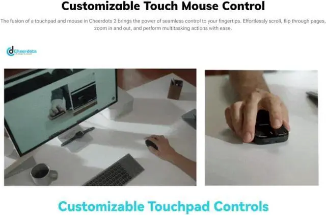 Alt view image 5 of 7 - 2025 AI Mouse Voice Recorder[No Subscription] with Touchpad Detachable&Air Operation PowerPoint Presentations Remote Transcribe&Summarize by AI, Office&Meetings for Mac, for Windows(Silver)