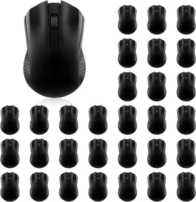 Main image of GEMLORD 32 Pcs Wired USB Computer Mouse Bulk Corded Computer Mice Ergonomic Wired Mouse for PC, Desktop, Laptop Computer, Office, School, Home (Black)
