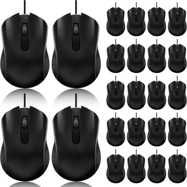 Main image of 60 Pack Wired Mouse Bulk Computer Mouse Wired with Ergonomic Design Computer Mice Plug and Play USB for Students, Teachers Multi Device Compatibility for Classroom, Home, Office, Remote Work (60)