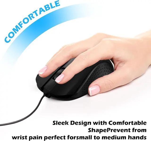 Alt view image 6 of 7 - 60 Pack Wired Mouse Bulk Computer Mouse Wired with Ergonomic Design Computer Mice Plug and Play USB for Students, Teachers Multi Device Compatibility for Classroom, Home, Office, Remote Work (60)