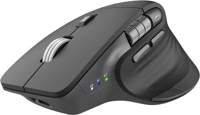 Main image of Wireless Bluetooth Mouse, Ergonomic Rechargeable Silent Mouse with Multi-Device, Adjustable DPI, Flying Scroll & Thumb Wheel, Bluetooth Mice for Laptop, Computer, Tablet, Smartphone, Black