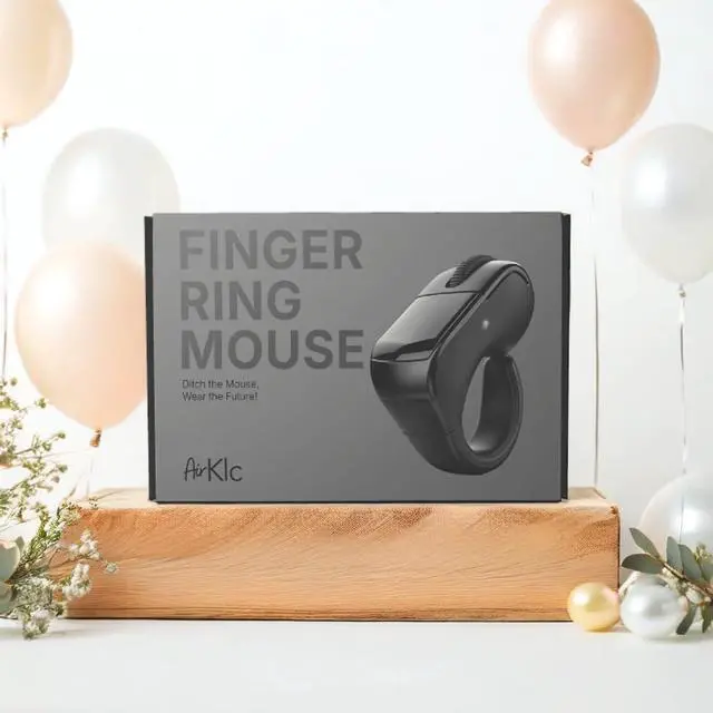 Alt view image 4 of 7 - AirKlc Finger Ring Mouse, Bluetooth Touchpad, Cursor Control, Video Scroll, Compatible with PC, Laptop, Mobile, Tablet