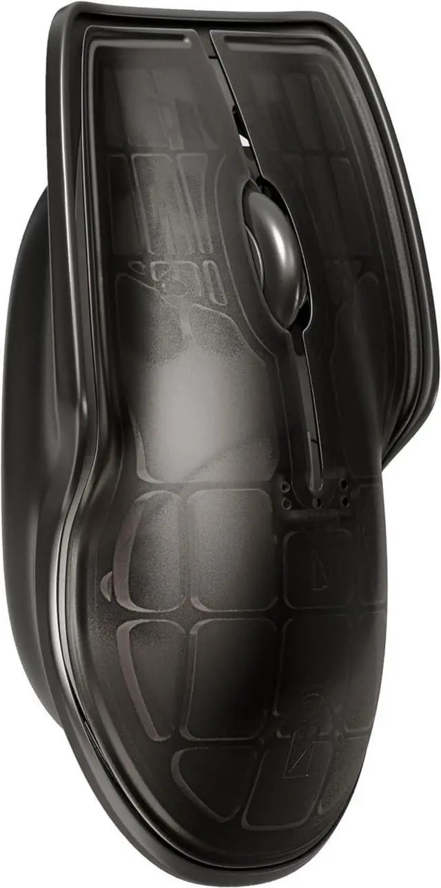 Main image of LUNAR ARTEFACTS Wireless Bluetooth Computer Mouse in Black on Black Chroma - Rechargable with Ambidextrous and Ergonomic Multi Surface Tracking