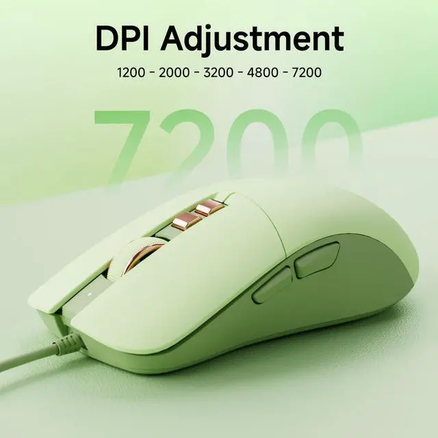 Alt view image 6 of 6 - EWEADN Wired Typewriterkeyboard and Mouse Combo, Typewriter Style Mechanical Gaming Keyboard,104 Keys Backlit LED Keyboards, Media Control Knob, Wired Keyboard Pink Switch for Windows/Mac/PC-Green