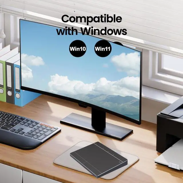 Alt view image 3 of 7 - JOMAA Wired&2.4GWireless&Bluetooth Trackpad for Windows 10/11,Rechargeable Touchpad Mouse with Multi-Gesture Support for PC Laptop Computer (Black)