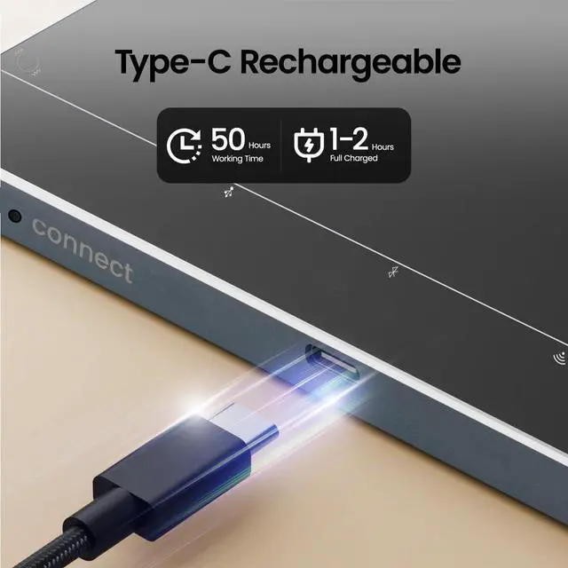 Alt view image 5 of 7 - JOMAA Wired&2.4GWireless&Bluetooth Trackpad for Windows 10/11,Rechargeable Touchpad Mouse with Multi-Gesture Support for PC Laptop Computer (Black)