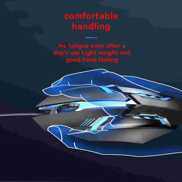 Alt view image 3 of 7 - Corded Illuminated Mouse Not only is it The Best Tool for Precise Control, it is Also a Small Helper in Your Life (Black) (NTYDE4)