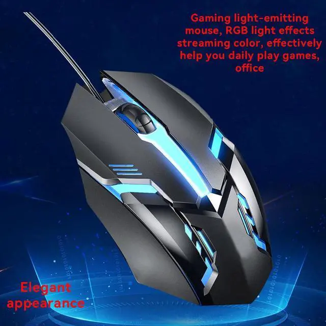 Alt view image 4 of 7 - Corded Illuminated Mouse Not only is it The Best Tool for Precise Control, it is Also a Small Helper in Your Life (Black) (NTYDE4)
