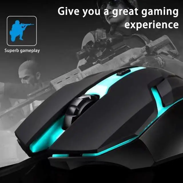 Alt view image 5 of 7 - Black & Wired Gaming Mouse & Pink LED Lights for Enhanced Gaming Experience