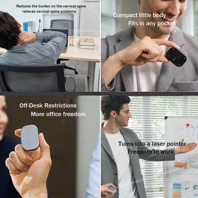 Alt view image 4 of 6 - Cheerdots2 Bluetooth Detachable Air Mouse Touchpad Mouse & Wireless Presenter, Voice Control, and Laser Pointer  Detachable, Perfect for Mac & Windows (CHP04 Recording)