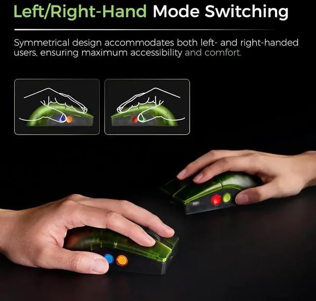 Alt view image 4 of 7 - AKNES 8BitDo Retro R8 Mouse with PAW 3395 Optical Sensor DPI 26K, Wireless 4K Polling Mouse with Charging Dock, Programmable Buttons, and Kailh Sword GM X Micro Switches - X Box Edition