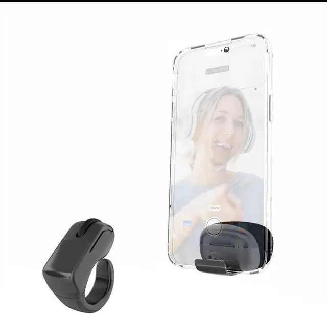 Alt view image 4 of 7 - Latest Model Wireless Finger Ring Mouse, Bluetooth Touchpad, Cursor Control, TikTok Video Scroller, Compatible with PC, Laptop, Mobile, Tablet,Selfie Video Scrolling Page Turner (White)