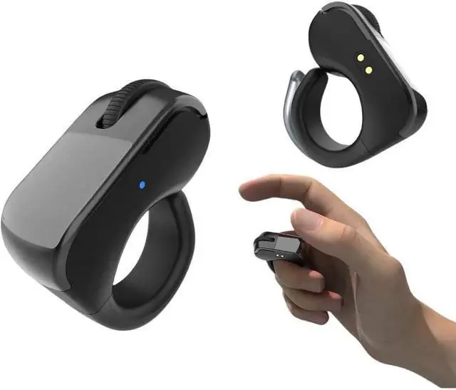 Alt view image 3 of 7 - Latest Model Wireless Finger Ring Mouse, Bluetooth Touchpad, Cursor Control, TikTok Video Scroller, Compatible with PC, Laptop, Mobile, Tablet,Selfie Video Scrolling Page Turner (White)