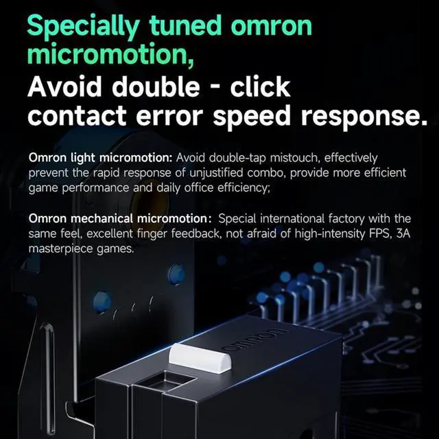 Alt view image 7 of 7 - Hyekit MCHOSE A7 Ultra Wireless Esports Gaming Mouse, Wireless/Wired Dual 8K Polling, 42,000 DPI, PAW3950 Optical Sensor, 59g Lightweight, 5 Programmable Buttons, 130 Hr Battery, for PC & Mac - White
