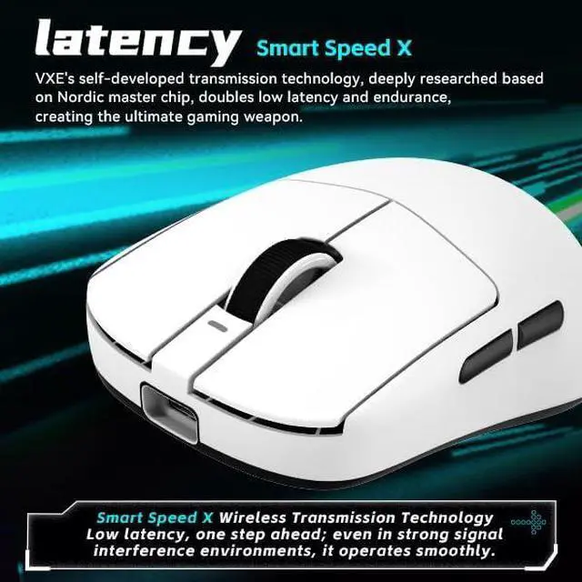 Alt view image 4 of 7 - ATK VXE Dragonfly R1 Wireless Gaming Mouse, Lightweight Mouse for Gaming, Adjustable DPI, 1ms Ultra Low Latency, Programmable Macro Keys, Ergonomic Design, PC/Mac Mouse