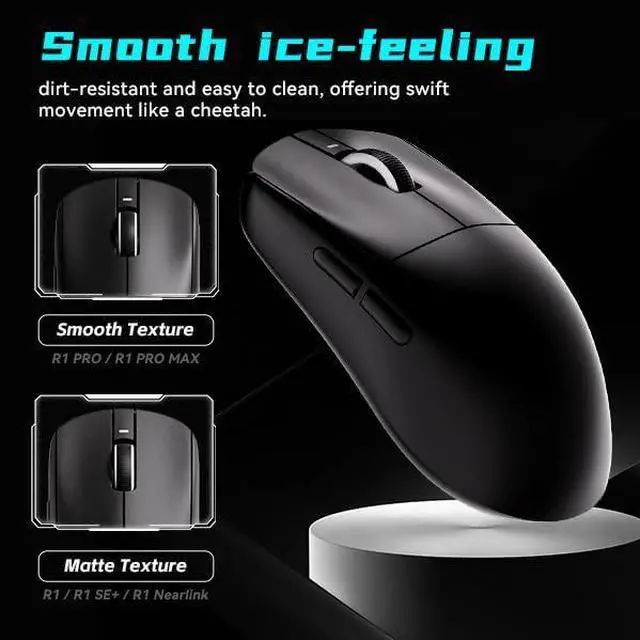 Alt view image 6 of 7 - ATK VXE Dragonfly R1 Wireless Gaming Mouse, Lightweight Mouse for Gaming, Adjustable DPI, 1ms Ultra Low Latency, Programmable Macro Keys, Ergonomic Design, PC/Mac Mouse