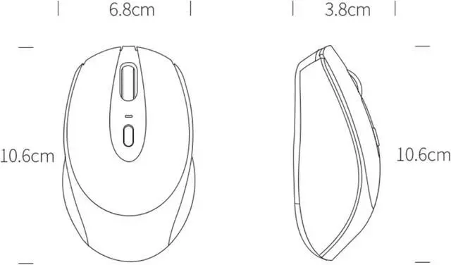 Alt view image 2 of 7 - Mouse Wireless Mouse, 2.4G Portable Computer Mice for PC, Laptop, Windows,Office Included Wireless USB dongle Computer Mouse