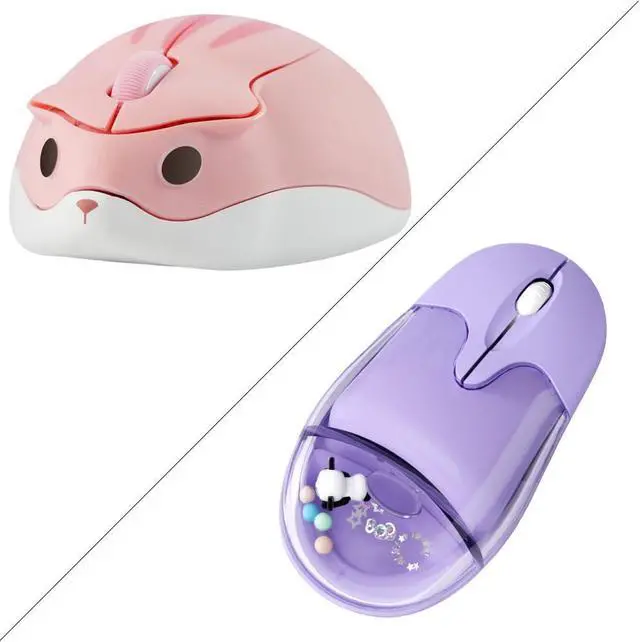 Main image of Bluetooth Aqua Water Mice with Liquid Water Section & Floater Animal,Cute Hamster Shape Less Noice Portable Mobile Optical 1200DPI USB Cordless Mice for PC Laptop Computer Macbook Kids Women Men Gift