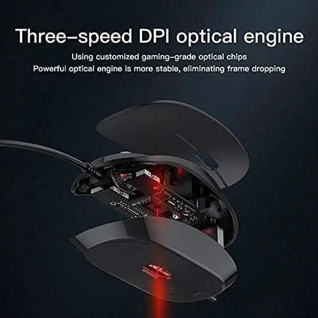 Alt view image 6 of 6 - USB Wired Computer Mouse, 1200DPI Optical Mouse, Ergonomic Shape, for Desktop Computers Laptops