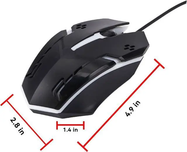 Alt view image 2 of 7 - Corded Illuminated Mouse Not only is it The Best Tool for Precise Control, it is Also a Small Helper in Your Life (Black) (NTYDE2)