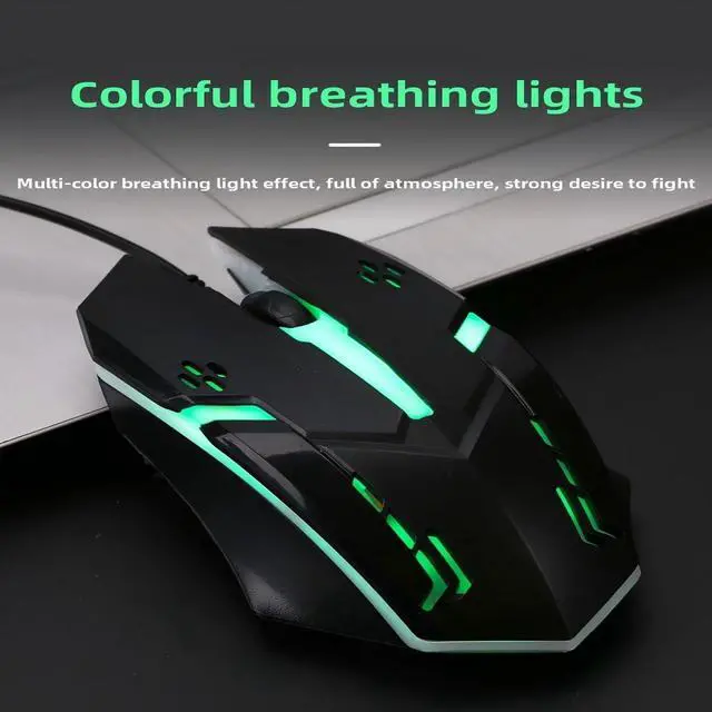 Alt view image 4 of 7 - Corded Illuminated Mouse Not only is it The Best Tool for Precise Control, it is Also a Small Helper in Your Life (Black) (NTYDE2)