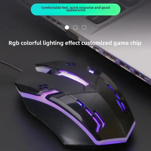 Alt view image 3 of 7 - Corded Illuminated Mouse Not only is it The Best Tool for Precise Control, it is Also a Small Helper in Your Life (Black) (NTYDE2)