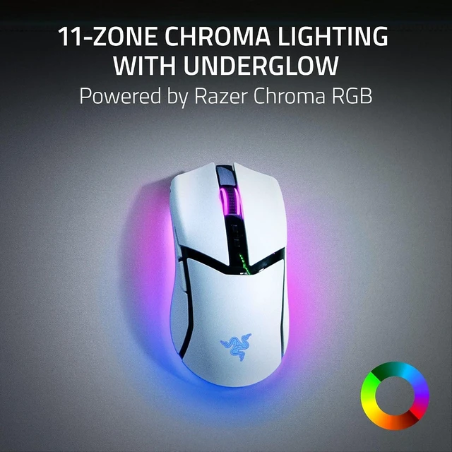 Alt view image 3 of 7 - Cobra Pro Wireless Gaming Mouse 2.4GHz, BT & USB-C, White