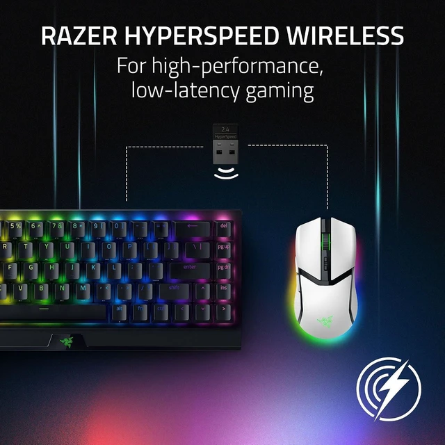 Alt view image 5 of 7 - Cobra Pro Wireless Gaming Mouse 2.4GHz, BT & USB-C, White