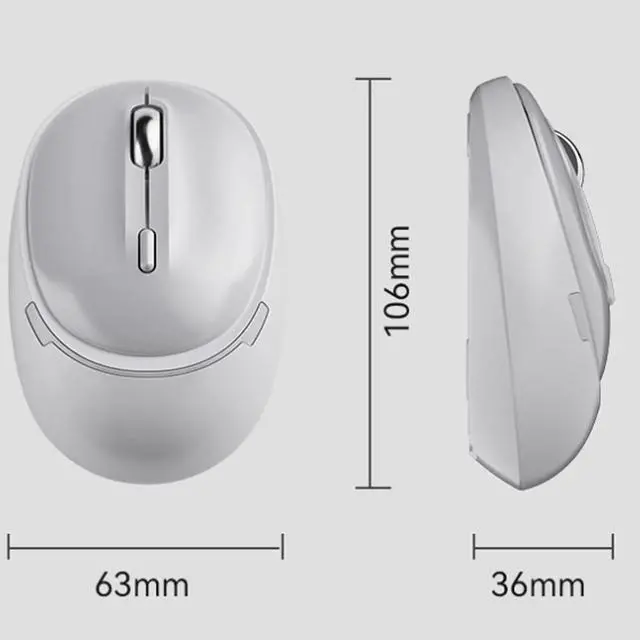 Alt view image 2 of 5 - Wireless Mouse with 2.4G USB Receiver 1600 DPI Single Mode or Dual Mode Portable Computer Mouse for Laptops PC Rechargeable