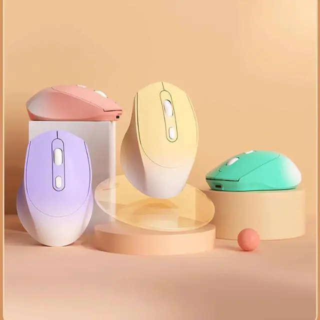 Alt view image 5 of 5 - Mouse Wireless Mouse 2.4G Quiet Computer Mouse with USB Receiver Portable for Laptop, PC, with a Mouse pad 800/1200/1600 DPI Computer Mouse