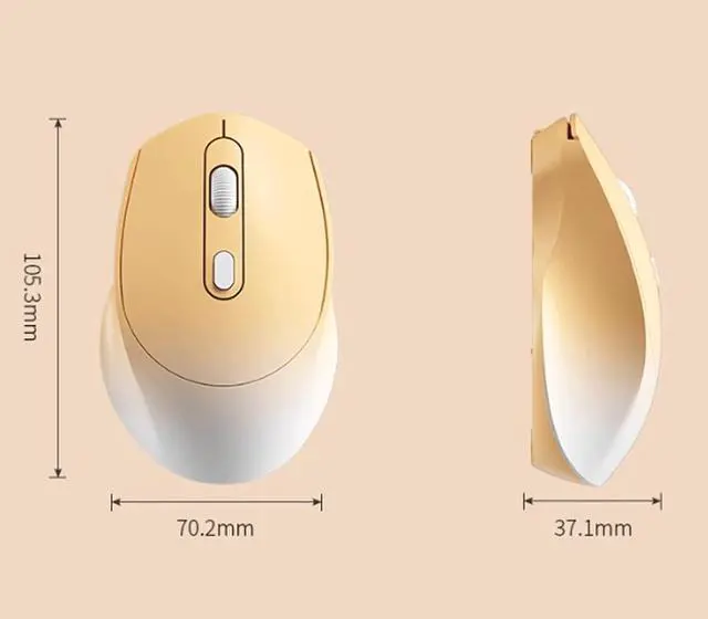 Alt view image 2 of 6 - Computer Mouse Wireless Mouse 2.4G Quiet Computer Mouse with USB Receiver Portable for Laptop, PC, with a Mouse pad 800/1200/1600 DPI Wireless mice