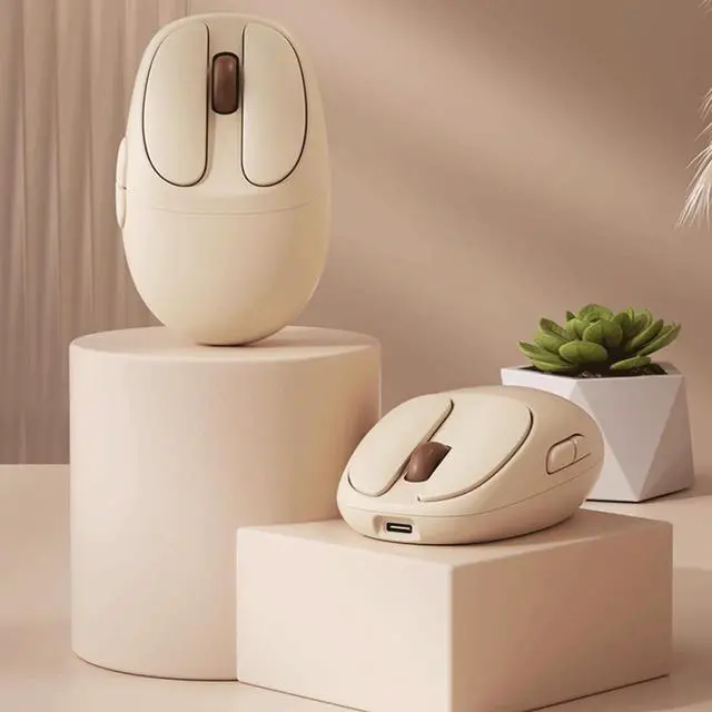 Alt view image 3 of 7 - Mouse Wireless Mouse 2.4G Ergonomic Optical Mouse Computer Mouse for Laptop, PC, Computer Rrechargeable Dual-Mode Mouse Computer Mouse