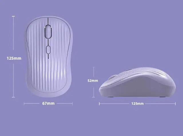 Alt view image 3 of 7 - Wireless Mouse 2.4G Quiet Computer Mouse with USB Receiver Portable Cordless Mice for Laptop, PC, 800/1200/1600 DPI