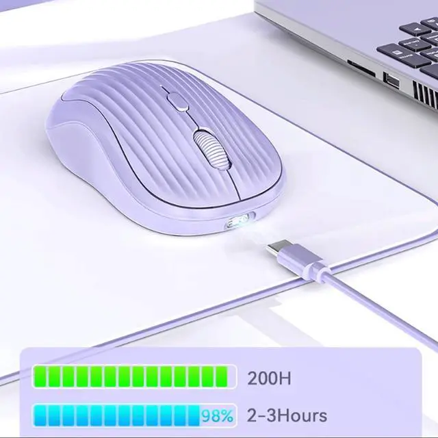 Alt view image 6 of 7 - Wireless Mouse 2.4G Quiet Computer Mouse with USB Receiver Portable Cordless Mice for Laptop, PC, 800/1200/1600 DPI