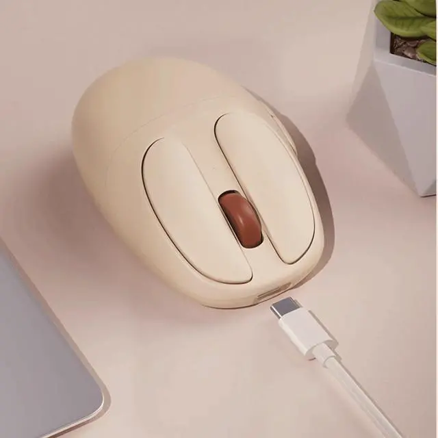 Alt view image 2 of 7 - Mouse Wireless Mouse 2.4G Ergonomic Optical Mouse Computer Mouse for Laptop, PC, Computer Rrechargeable Dual-Mode Mouse Computer Mouse