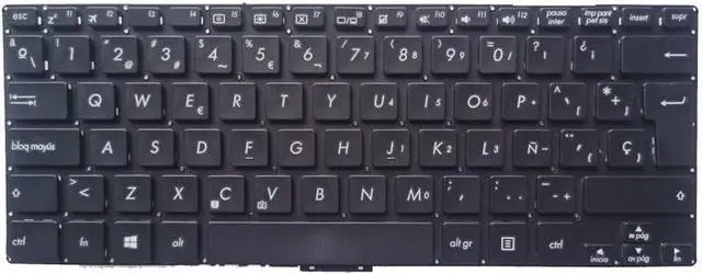 Alt view image 2 of 5 - OEM Spanish Laptop Keyboard for as-us X302 Series - Black Replacement Keyboard Accessories