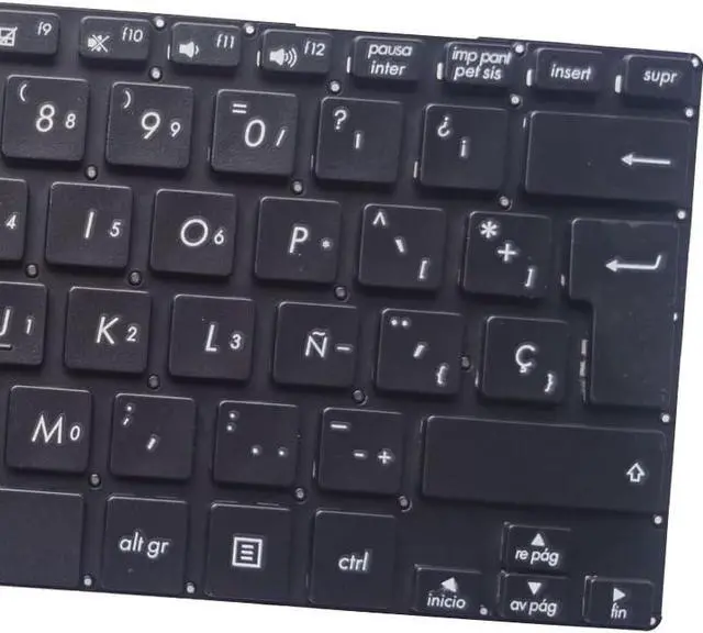Alt view image 5 of 5 - OEM Spanish Laptop Keyboard for as-us X302 Series - Black Replacement Keyboard Accessories