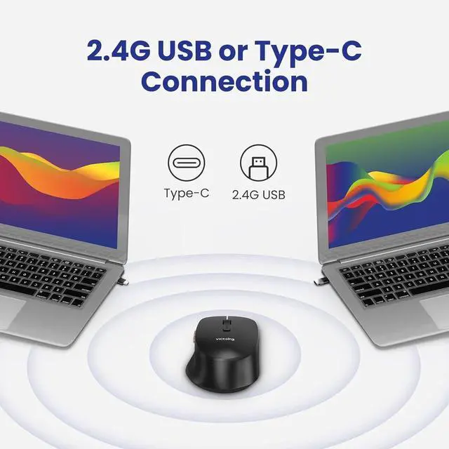 Alt view image 2 of 6 - 2.4Ghz USB Type-C Wireless Mouse
