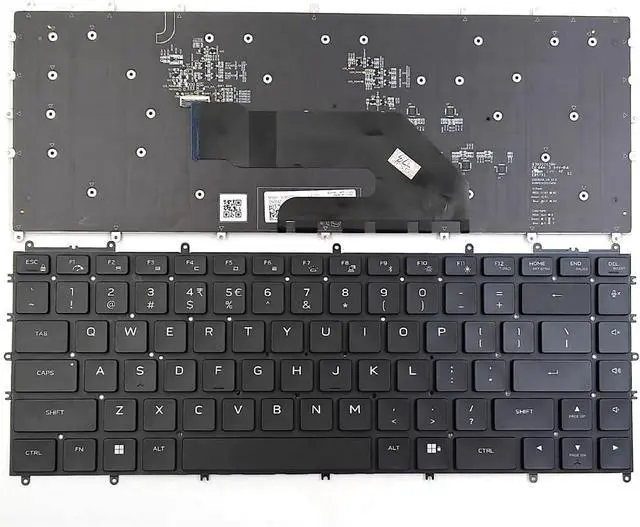 Alt view image 3 of 3 - KGIGIBE Replacement Backlit Keyboard for Dell Alienware X15 R1 Alienware X15 R2 Series Laptop US Black