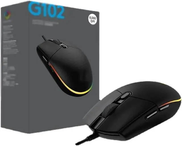 Alt view image 3 of 3 - Mouse Gaming Mouse, Wired Optical Mouse with 6 Buttons RGB Lighting for laptops, desktops, Business Offices Touch Scroll Wheel Classic Black Computer Mouse