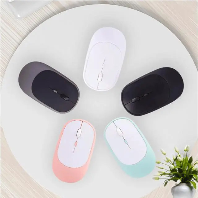 Alt view image 3 of 6 - Computer Mouse Wireless Mouse with 2.4G USB Dual Mode Receiver Rechargeable 1600 DPI Portable Computer Mouse Slim and Silent for Laptops PC Wireless mice