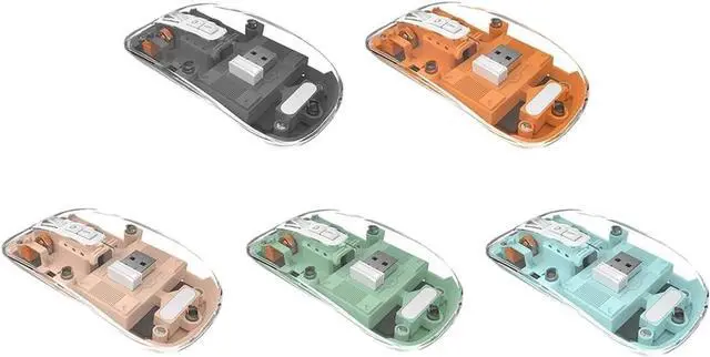 Main image of Wireless Transparent Mouse 3 Modes Dual Bt +2.4Ghz 2400Dpi Adjustable Computer Mouse Rechargeable for Laptop/Mac/Ipad/Chromebook