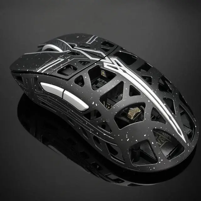 Alt view image 4 of 5 - MK x WLMOUSE Sword X Magnesium Wireless 8K Mouse (Black Dot, Black)