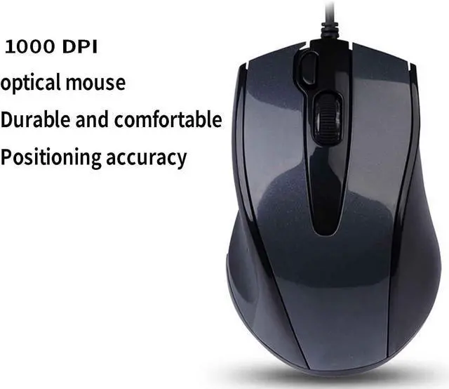 Alt view image 2 of 7 - JUSHZ Computer Mouse for Laptop Wired USB Mouse Gaming Ergonomic Mice Pointing Device Lightweight Soundless Touch Scroll Optical Mouse Office Use Silent with Screenshot Button (Black,104x67x37.8mm)