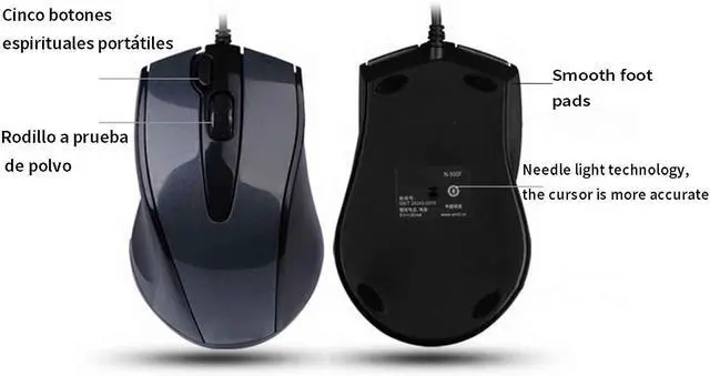 Alt view image 6 of 7 - JUSHZ Computer Mouse for Laptop Wired USB Mouse Gaming Ergonomic Mice Pointing Device Lightweight Soundless Touch Scroll Optical Mouse Office Use Silent with Screenshot Button (Black,104x67x37.8mm)