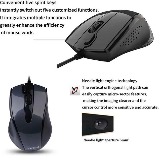 Alt view image 4 of 7 - JUSHZ Computer Mouse for Laptop Wired USB Mouse Gaming Ergonomic Mice Pointing Device Lightweight Soundless Touch Scroll Optical Mouse Office Use Silent with Screenshot Button (Black,104x67x37.8mm)