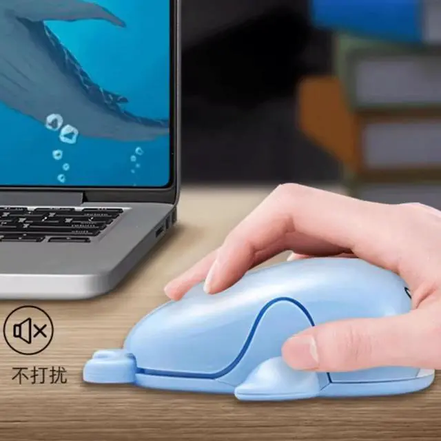 Alt view image 5 of 7 - Cute Wireless Mouse with 2.4GHz USB Receiver Dual Mode Computer Mouse Silent Clicks for Laptops PC Office Students Home