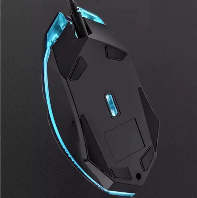 Alt view image 6 of 6 - Computer Mouse Gaming Mouse Wired Optical Mouse 7-Color Cool Lights Ergonomic Mouse Optical Sensor Office Game cf Dedicated Black/White Wireless mice