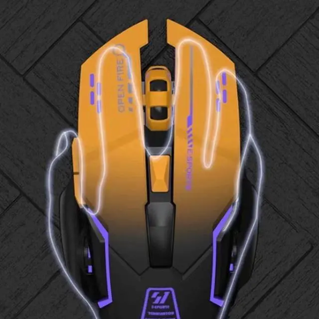 Alt view image 3 of 6 - Computer Mouse Gaming Mouse Wireless, Ergonomic Gamer Laptop Pc Optical Computer Mice 6 Adjustable Dpi Up to 2400 for Many Computer Devices Wireless mice