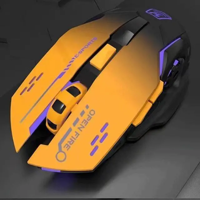 Alt view image 4 of 6 - Computer Mouse Gaming Mouse Wireless, Ergonomic Gamer Laptop Pc Optical Computer Mice 6 Adjustable Dpi Up to 2400 for Many Computer Devices Wireless mice